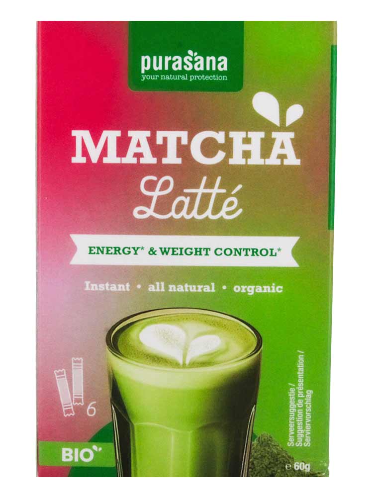 Purasana Matcha Latté Bio 6 Sticks de 10 g