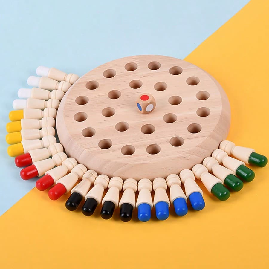 Jeu D'échecs Memory Matchstick En Bois: Un Jeu De Logique Éducatif Et Casse-tête